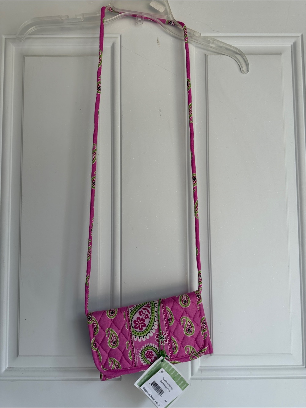 Vera Bradley Pink Paisley Quilted Crossbody